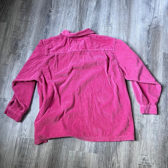 L.L. Bean pink corduroy wide wale shirt jacket shacket size 2X - Picture 7 of 7